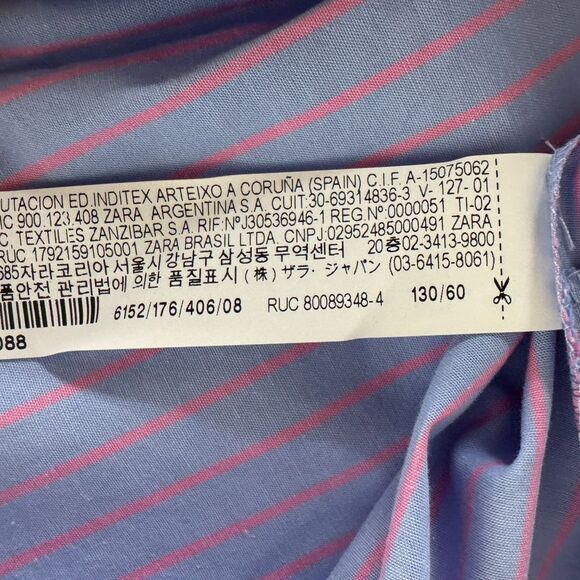 Zara Untucked Button Down Shirt Kids Boys Size 8 - Picture 4 of 7